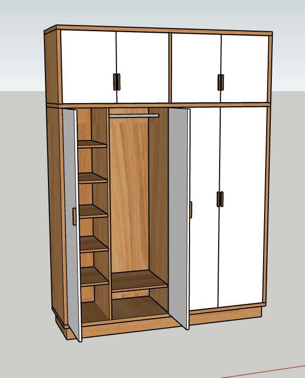 Placard Doble Combinado con Baulera