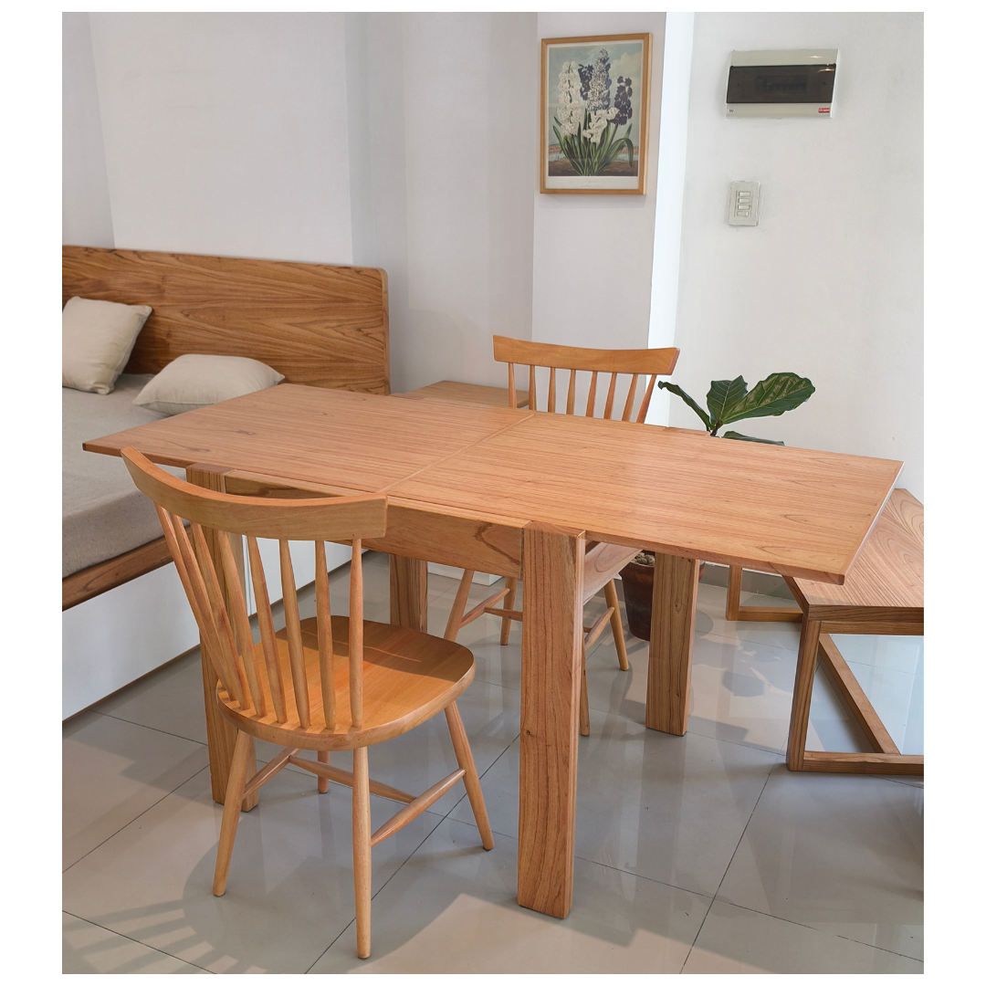 Mesa Funcional Extensible Paraiso Laqueada 80x85cm a 160cm