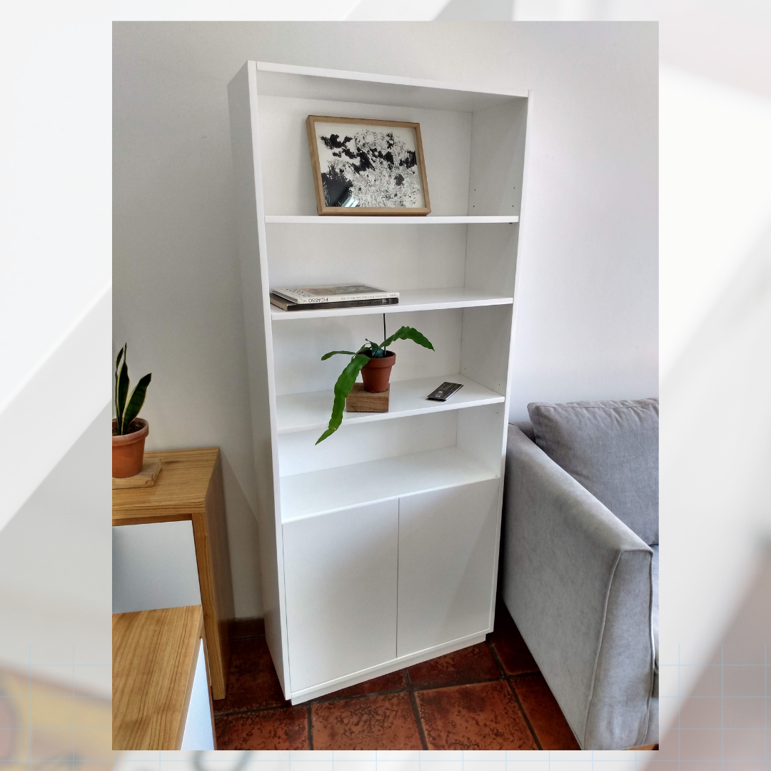 Biblioteca 80cm con puerta